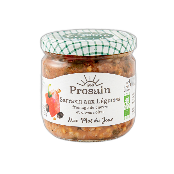 Sarrasin aux légumes au fromage de chèvre et olives noires bio - 350 g