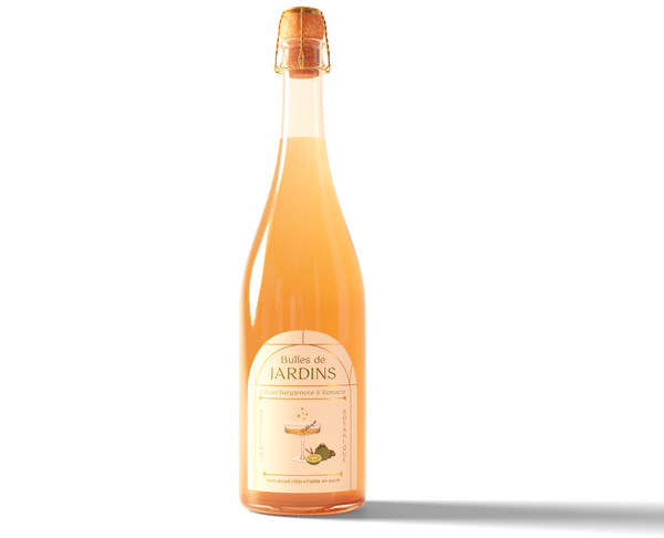 Pétillant sans alcool bio bergamote & romarin (bulles de jardins) - 75 cL x 6