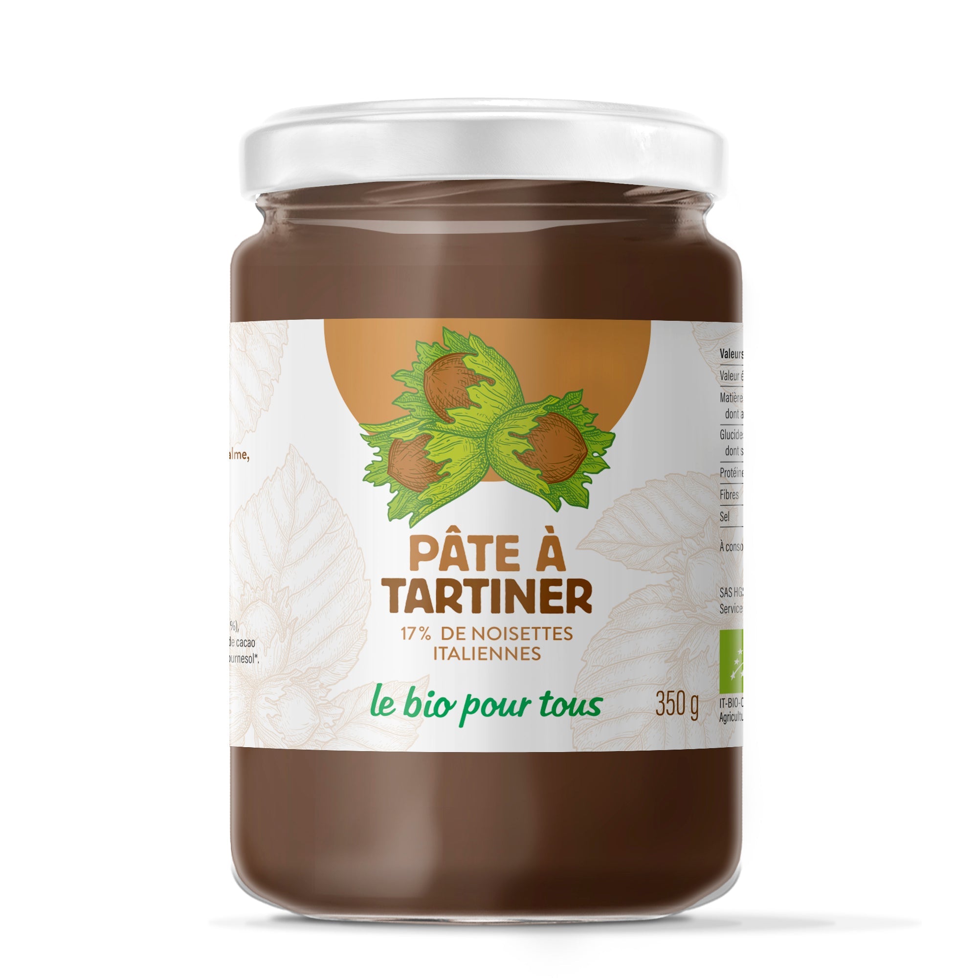 Pâte à tartiner 17% noisettes  - 350 g