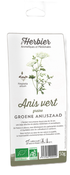 Graines d'anis vert bio (origine France) - 50 g