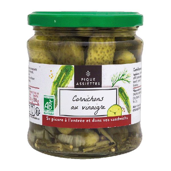 Cornichons au vinaigre bio - 190 g