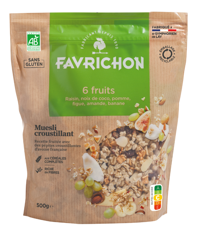 Muesli croustillant 6 fruits - 500 g