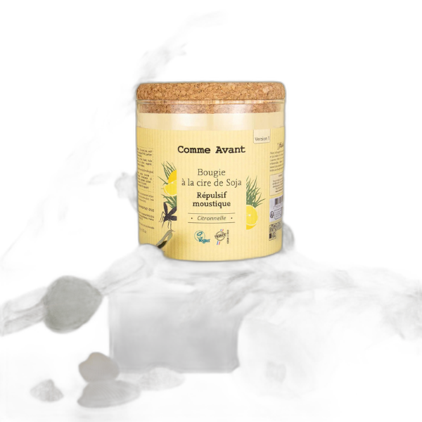 Bougie r√©pulsive anti-moustique √† la cire de soja - 190 g