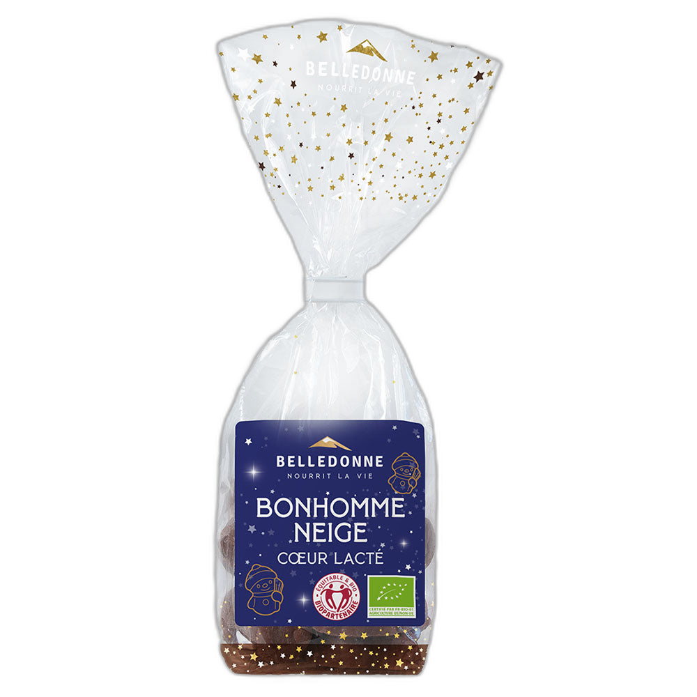 Bonhomme de neige coeur lacté bio - 120 g