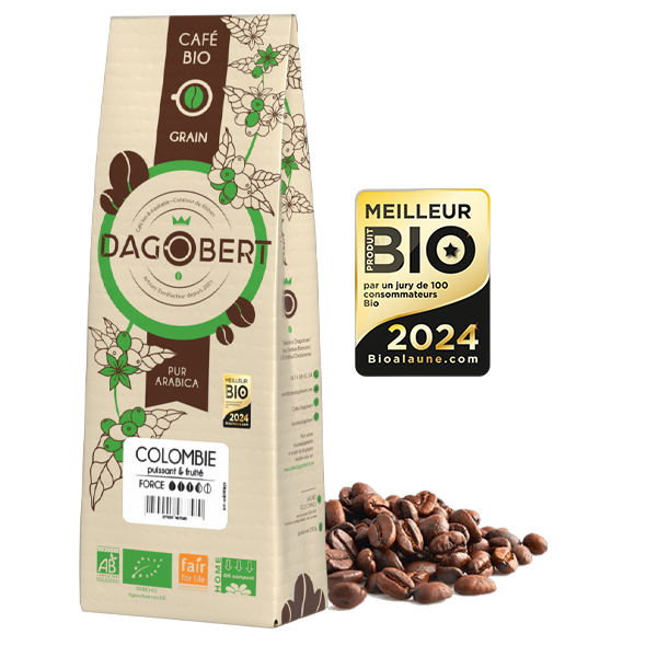 Colombie 100% arabica, bio et équitable - grains - 1 kg