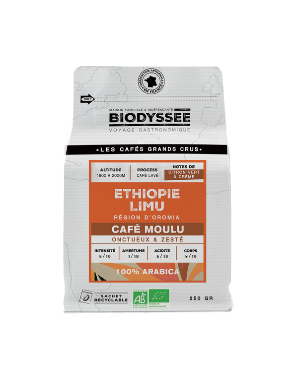 Caf√© moulu grand cru ethiopie limu (origine Ethiopie) - 250 g