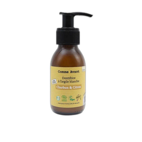 Dentifrice à l'argile blanche - charbon & citron - 90 ml