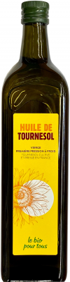 Huile de tournesol vierge (origine France) - 1L