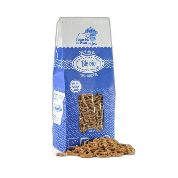 Macaroni blé ancien semi complet bio - 500 g