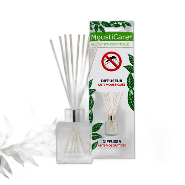Diffuseur anti-moustique avec 8 b√¢tonnets en rotins