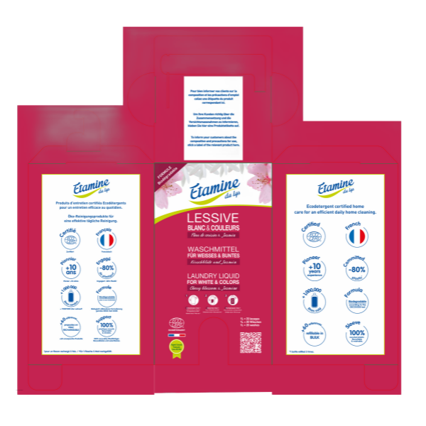 Casquette pour la lessive fleur de cerisier-jasmin 10 kg