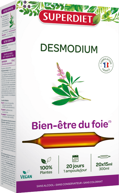 Desmodium - 20 ampoules de 10 ml