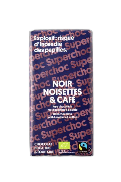Tablette chocolat noir noisette & café bio - 70 g