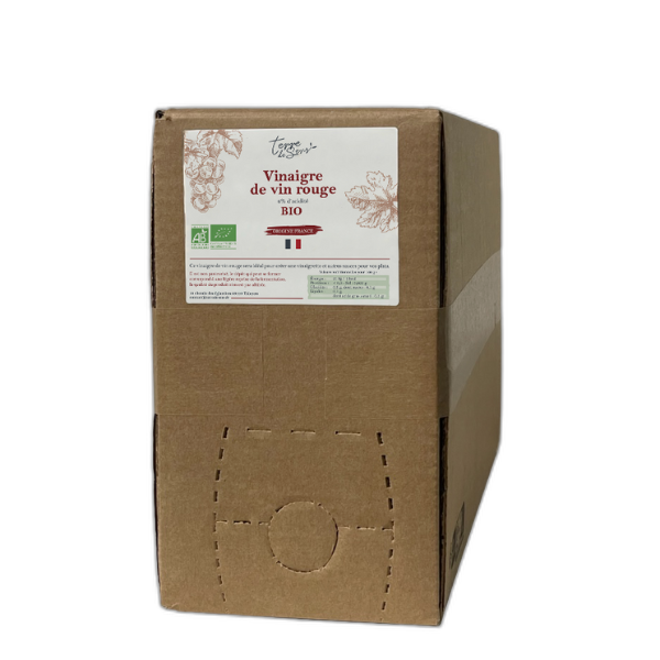 Vinaigre de vin rouge bio (origine france) Vrac - 10 L