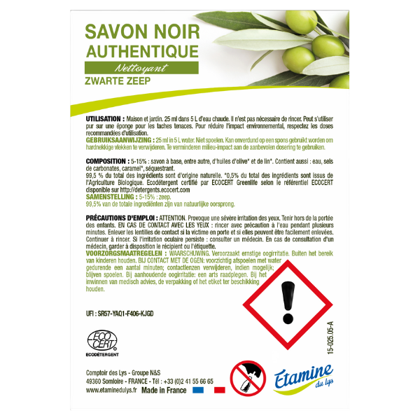 Etiquettes pour le savon noir (rouleau)