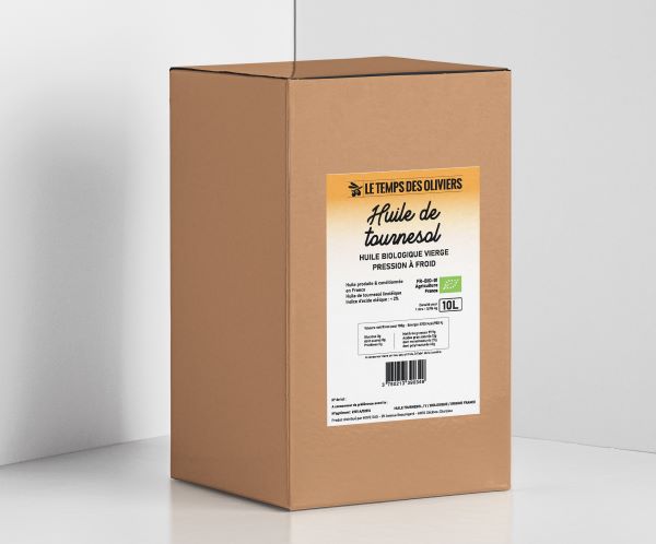 Huile vierge de tournesol bio Vrac (origine France) - 10 L