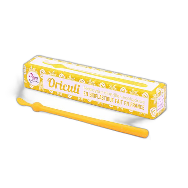 Oriculi en bioplastique jaune