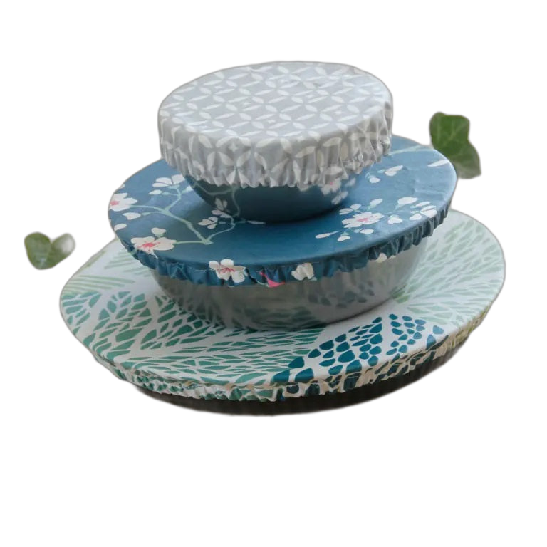 Charlottes alimentaires rondes (coton enduit) - trio S/M/L