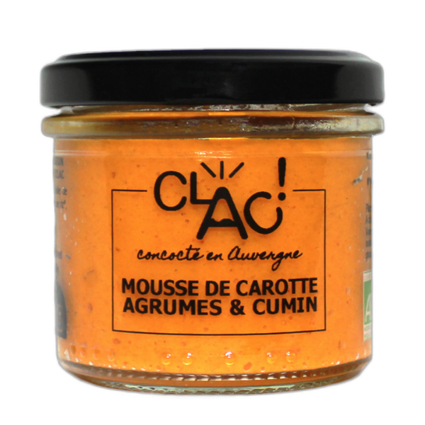 Mousse de carotte agrumes cumin bio - 100 g