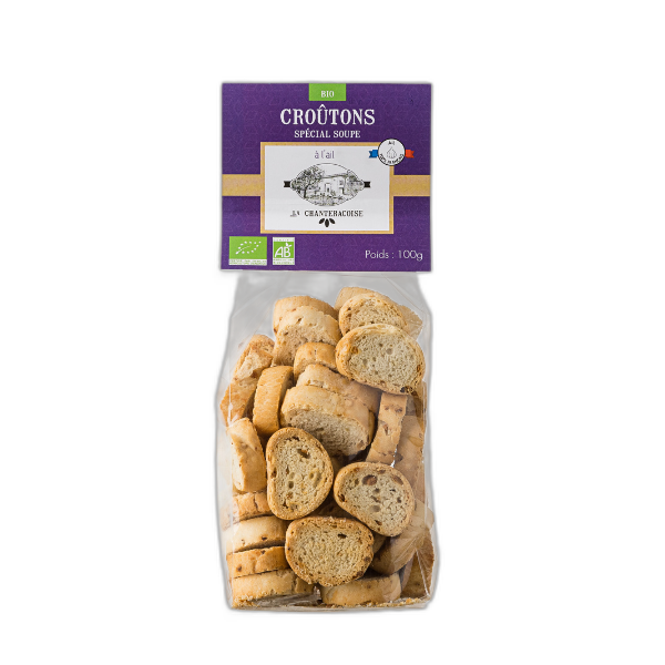Croûtons bio ail - 100 g