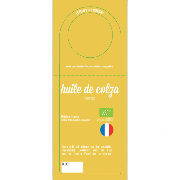Huile vierge de colza bio france vrac (collerettes) - Pack de 50