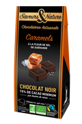 Ballotin de caramels à la fleur de sel enrobés de chocolat noir bio - 150 g