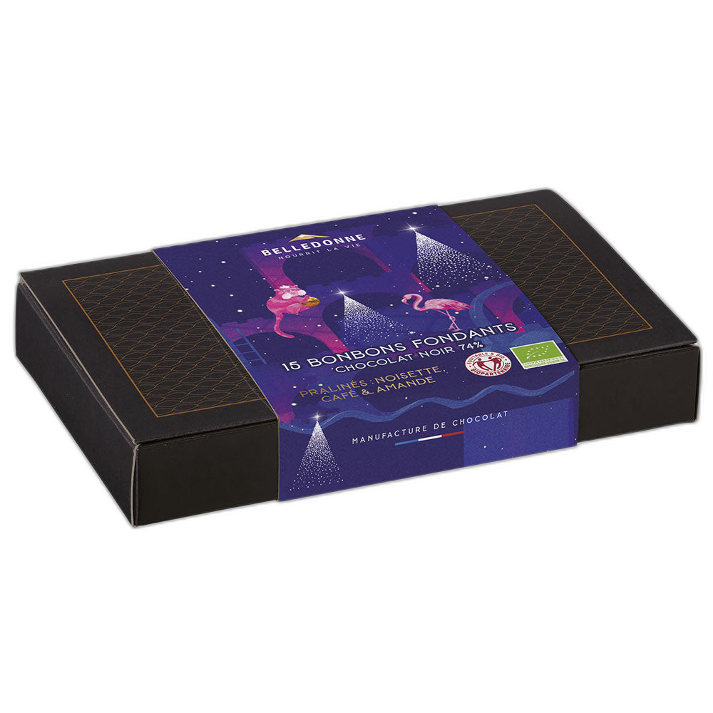 Coffret Noir 15 bonbons bio- 120 g