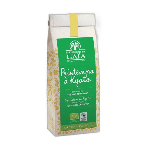 Th√© vert bio printemps √† kyoto (cerises vanille) - 100 g