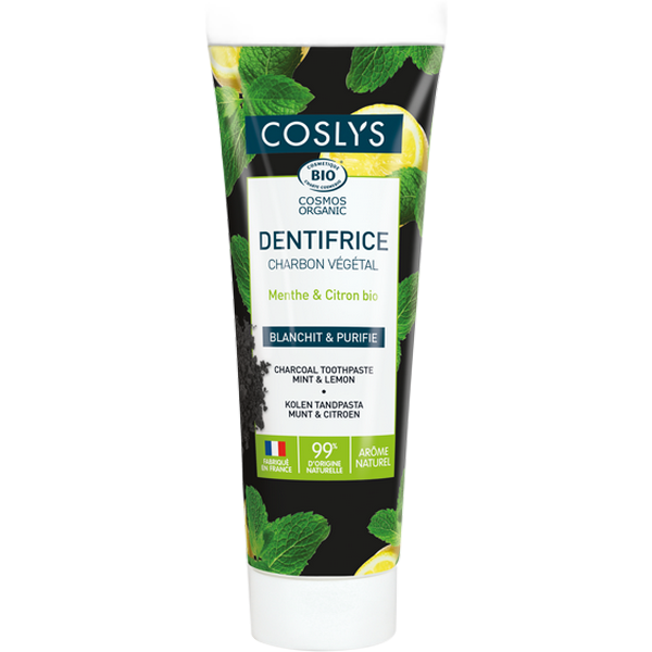 Dentifrice charbon menthe-citron - 100 g