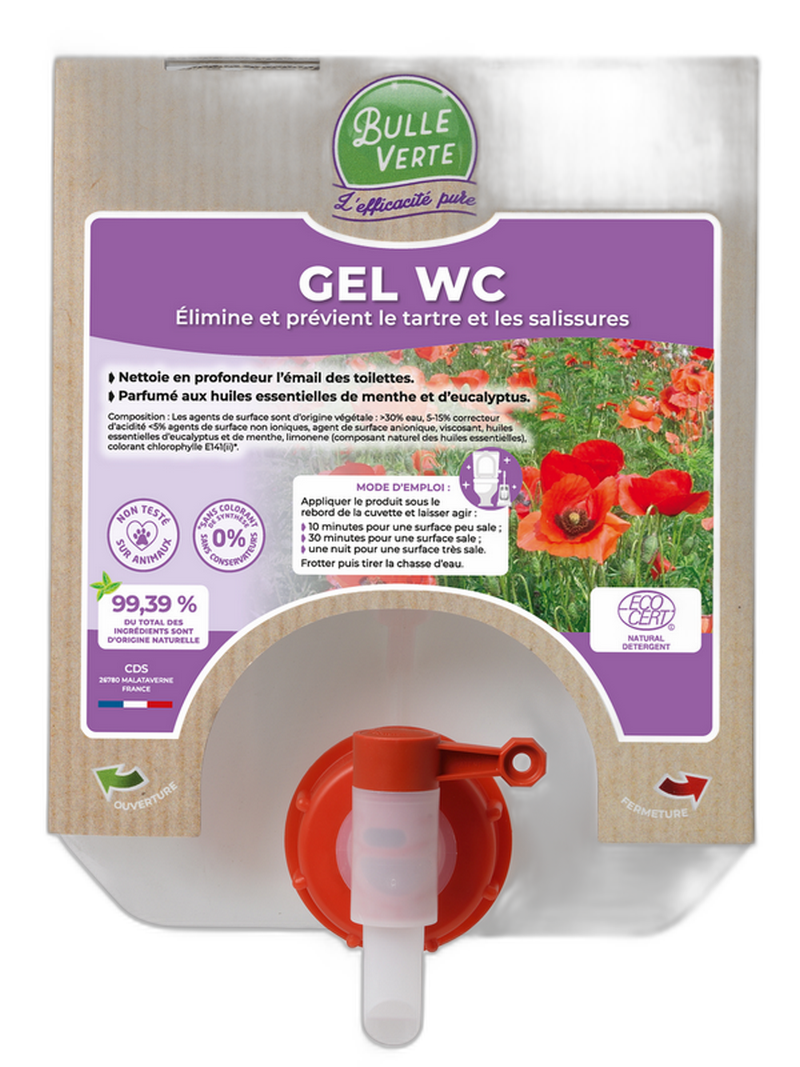 Gel wc menthe/eucalyptus vrac (habillage bidon 1 kg)