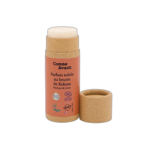 Parfum solide au beurre de kokum - patchouli cerise - version 2 - 20 g