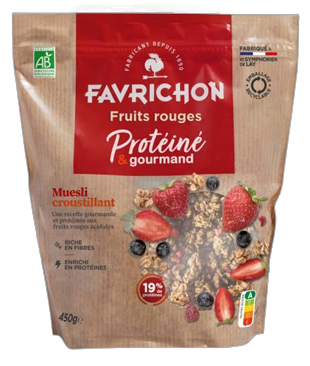 Muesli croustillant protéiné fruits rouges - 450 g