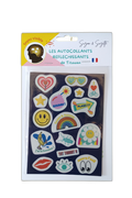 Autocollants r√©fl√©chissants fun - Plaquette de 16