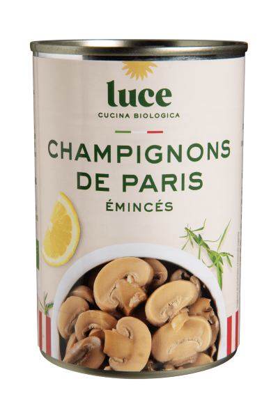 Champignons de paris émincés bio - 400 g