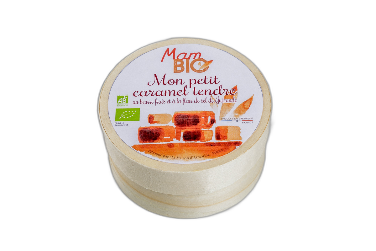 Caramel tendre bio mini boîte bois