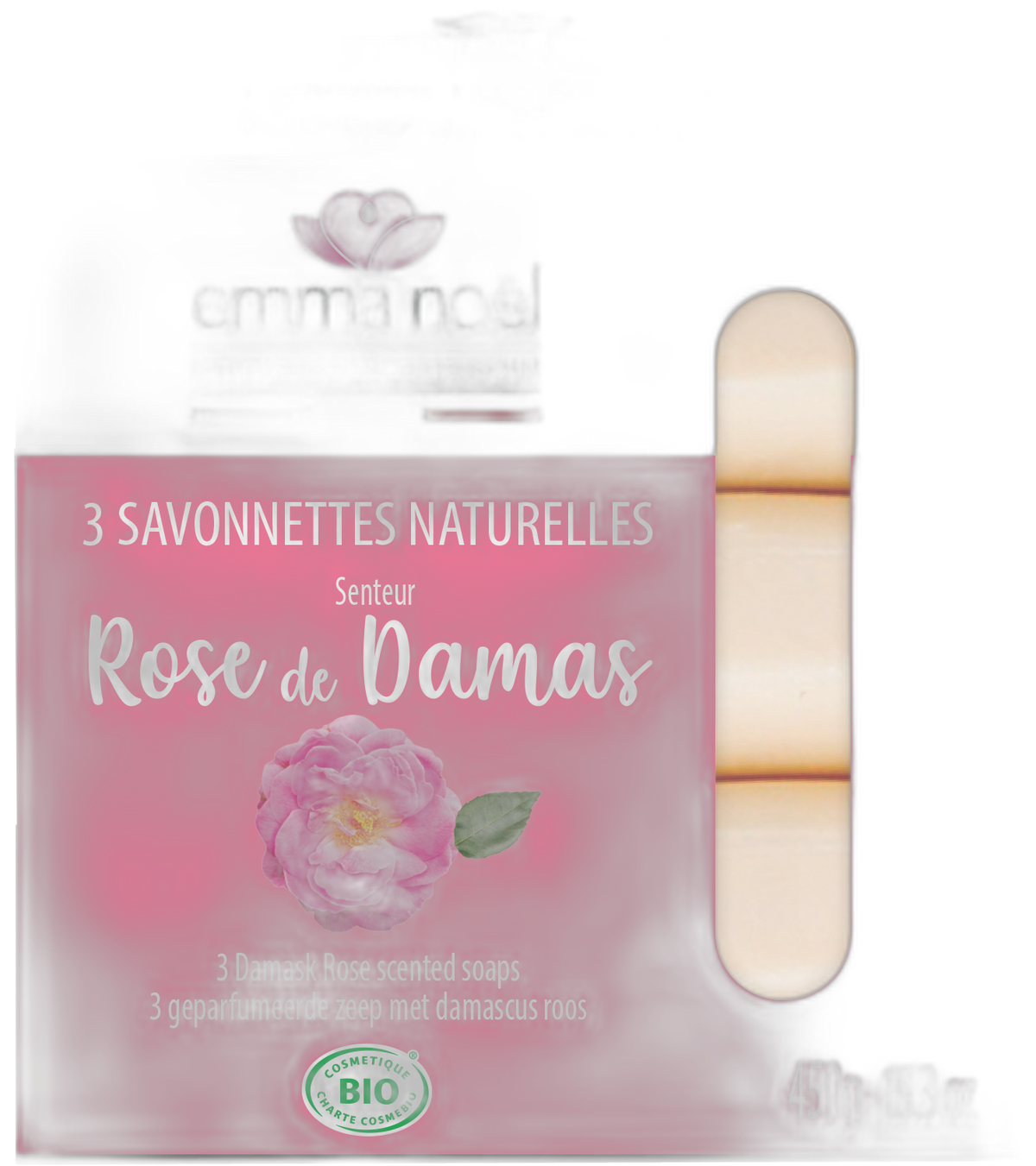 Savonnettes rose de damas bio - 3 g