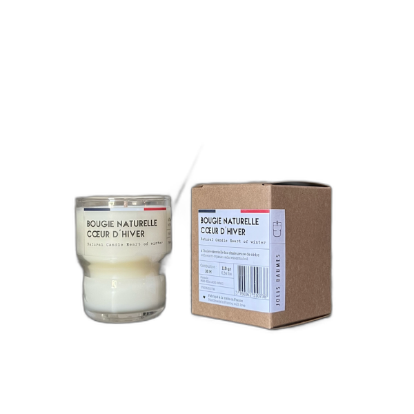 Bougie naturelle c≈ìur d'hiver - 110 g