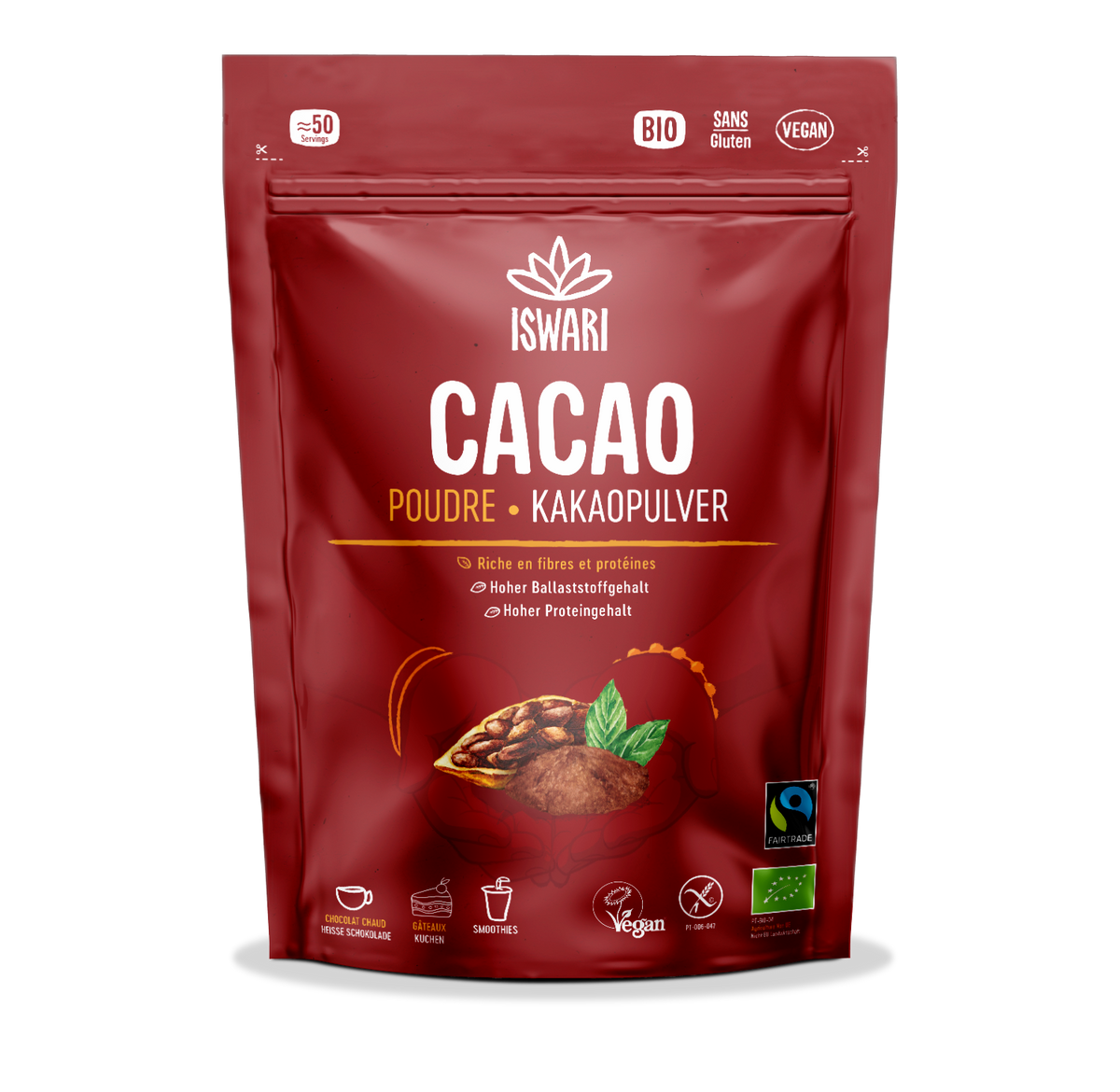 Cacao en poudre bio (origine Afrique) - 250 g