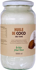 Huile de coco vierge (origine Sao Tomé et Principe) - 1L