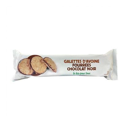 Galettes d'avoine fourrée chocolat noir origine france - 150 g