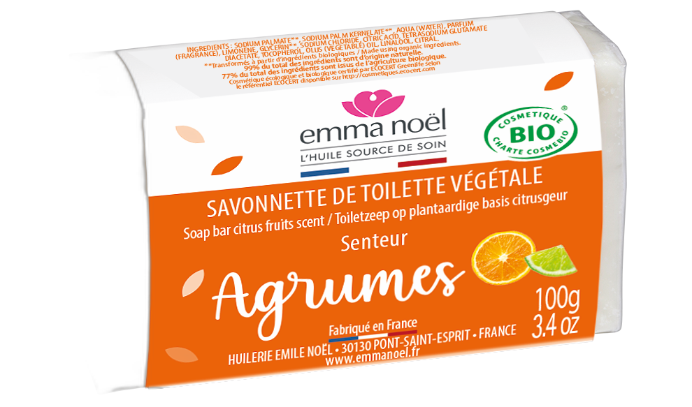 Savonnette agrumes bio - 100 g