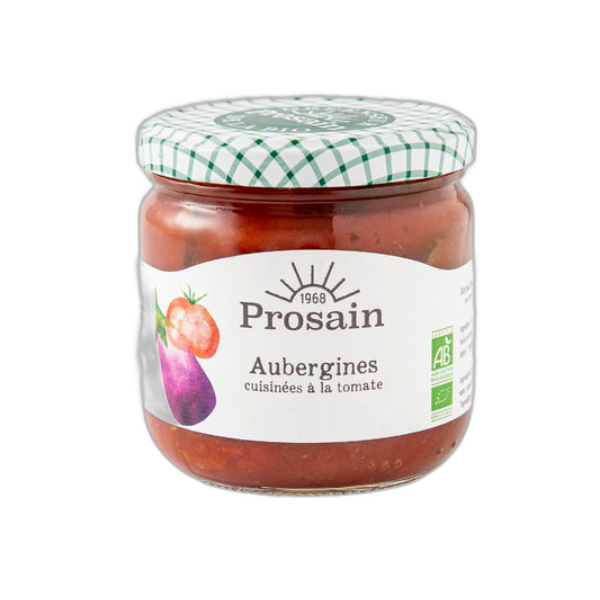 Aubergines cuisinées à la tomate bio - 345 g