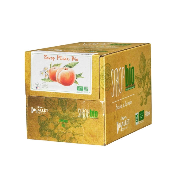 Sirop pêche bio Vrac - Bib 5L