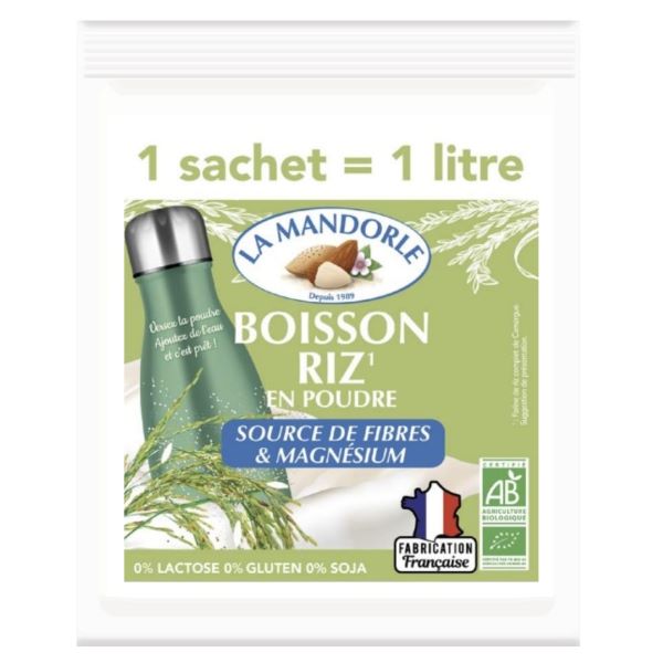 Boisson riz en poudre bio - 80g = 1L
