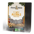 Coffret assortiment de 16 chocolats noirs bio aux alcools - 125 g