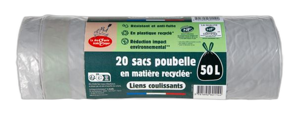 Sacs poubelle coulissants 50 l (pr√™t √† vendre) - Rouleau de 20 sacs de 1 L