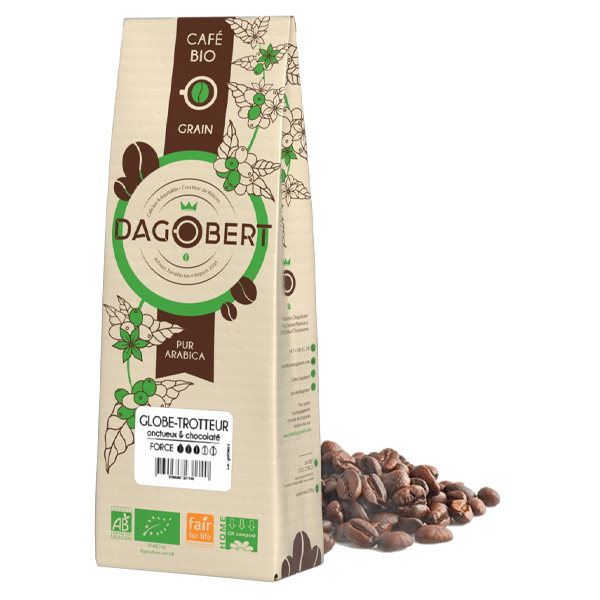 M√©lange globe-trotteur 100% arabica, bio et √©quitable - grains - 1 kg