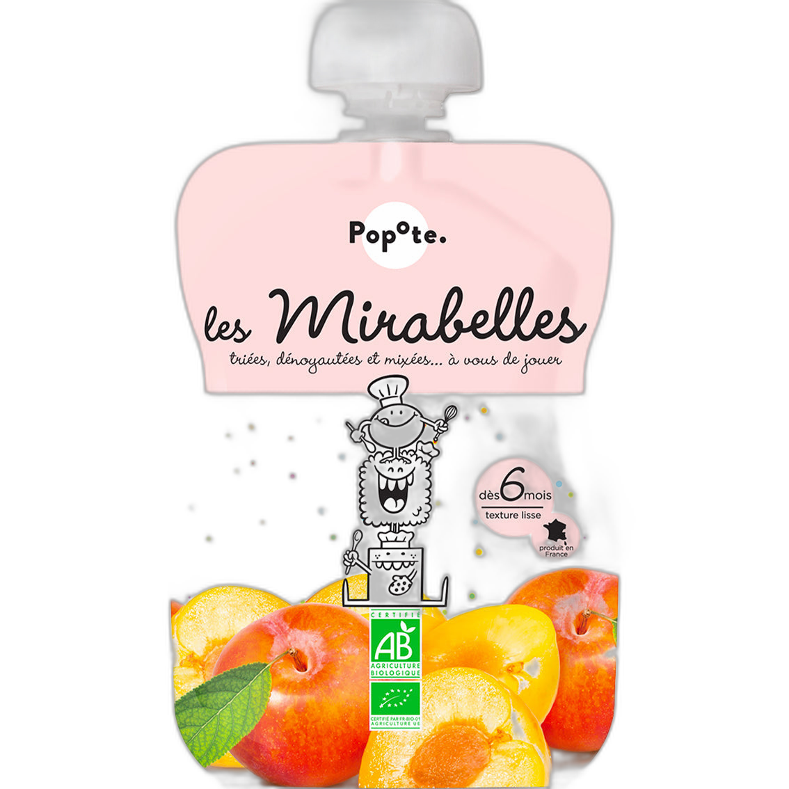 Gourde compote mirabelle bio - 120 g