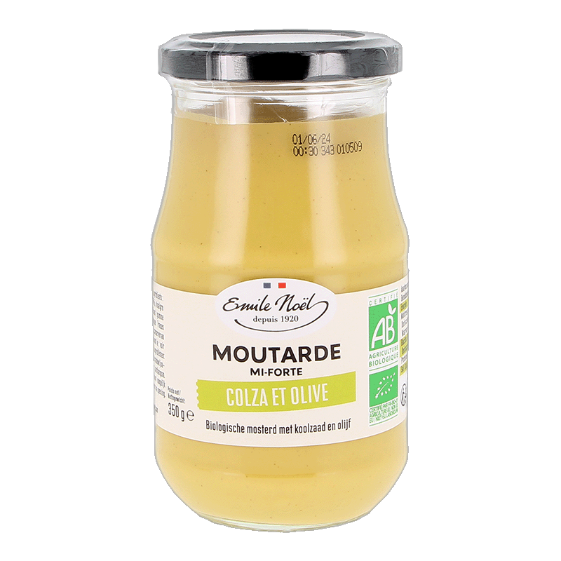 Moutarde mi-forte bio - 190 g