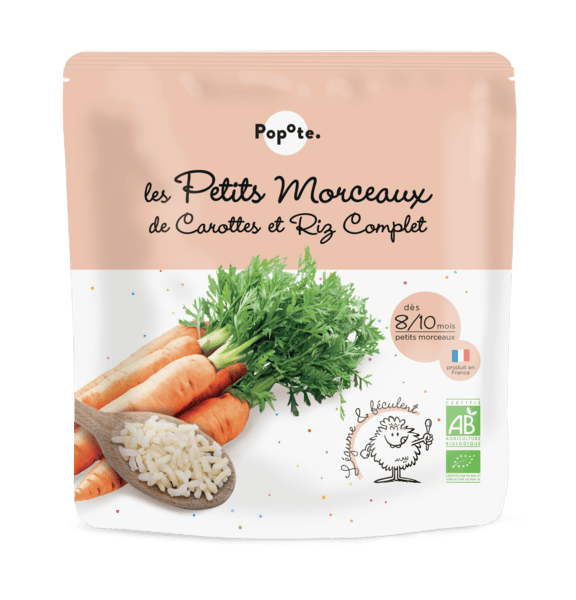 Les Petits Morceaux Carottes & Riz Complet - 190 g